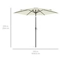 10ft Outdoor Steel Polyester Market Patio Umbrella w/Crank, Easy Push