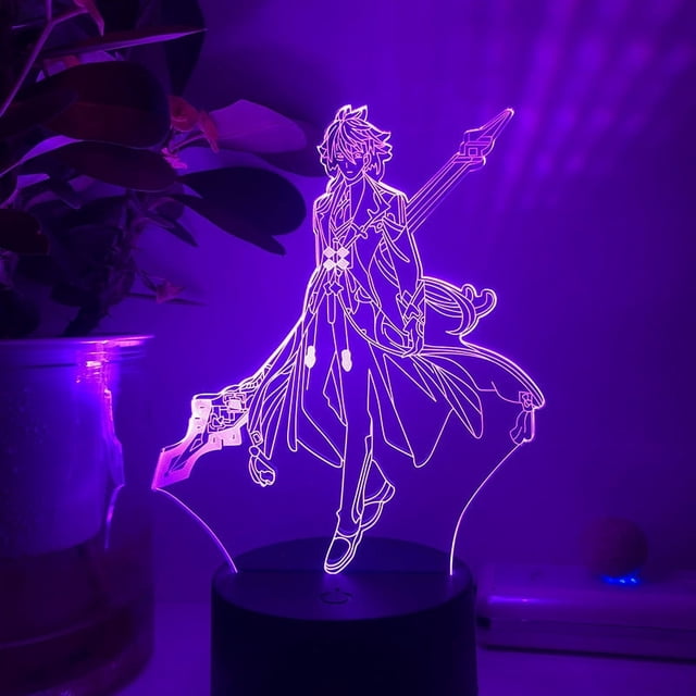 Luz nocturna LED 3D Plants vs Zombies Zhonglis que cambia de color