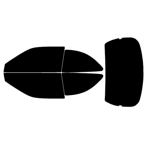 Haiy Co - PreCut 2Ply 05% Window Tint Film Kit For 1995-1999 Hyundai Accent 2Door Hatch -Side+Rear Window