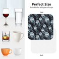 thumbnail image 5 of Leather Coasters with Heat-resistant for Drinks, White Jellyfish Print Black Cup Coasters Cup Pad Mat for Tabletop Protection, Coffee Table, Office Desk and Housewarming Gift, 5 of 5