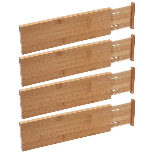 YBM Home Bamboo Kitchen Drawer Dividers and Organizers, Spring