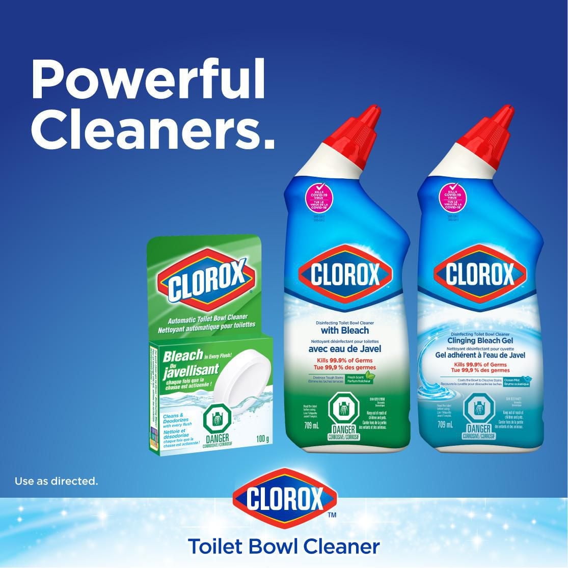 Clorox® Disinfecting Toilet Bowl Cleaner with Bleach, Fresh Scent, 709 mL