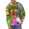 thumbnail image 2 of My Singing Monsters Men's Hoodie With Color Drawstrings Sweatshirt Hooded Pullover Print Winter Coat Jacket Large, 2 of 9