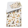 thumbnail image 2 of Dogs with Sunflowers Duvet Cover and Pillowcase Set for Single Bedding, Bedroom Accessories for Kids Teens, 2 of 5