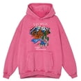 thumbnail image 4 of Sudadera con capucha estilo retro desgastado con diseño de grafiti de Las Vegas y diseño de montaña para hombre, moda informal, otoño, 100 % algodón, 4 of 5