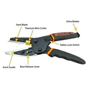 Heavy Duty 3-in-1 Power Multi Tool - Utility Scissors, Pliers & Wire Cutter w/ Carbon Steel Blades