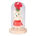thumbnail image 1 of Adorno De Oso Rosa Led Con Cubierta De Vidrio, Adornos De Flores Inmortales De Simulación Para Regalo De Cumpleaños Del Día De San Valentín Moyic HA027175-01, 1 of 6