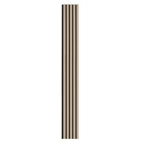 KFFKFF Wood Slat Acoustic Panels, 7.9 x 94.5 inch, MDF Decorative Wooden Wall Panels for Contemporary Interior Design, Faux Wood Panels for Sound Dampening, Silver Finish