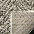 thumbnail image 5 of SAFAVIEH Hudson Adam Chevron Shag Runner Rug, Ivory/Grey, 2'3" x 8', 5 of 5