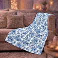 thumbnail image 6 of Chinoiserie German Shepherd Garden Scene, Festive Pet Portrait Pattern, Warm Flannel Blanket for Living Room and Bedroom, Dog Lovers Just Because Gift, Pet Lover Home Decor, 6 of 9