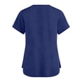 thumbnail image 4 of WULMLEO V Neck T Shirts for Women, Athletic Short Sleeve Workout Top, UV Sun Protection, Quick Dry Moisture Wicking Shirts for Women Royal Blue 2XL, 4 of 4