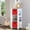 White/Red, variant on RiverRidge Kids Bookshelf Toy Organizer Tower with 3 Cubbies 6 Bookracks and 2 Taupe Bins