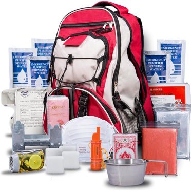 2 Person 72-Hour Survival Kit Backpack - Emergency Supplies For 3 Days, Food, Water, First Aid