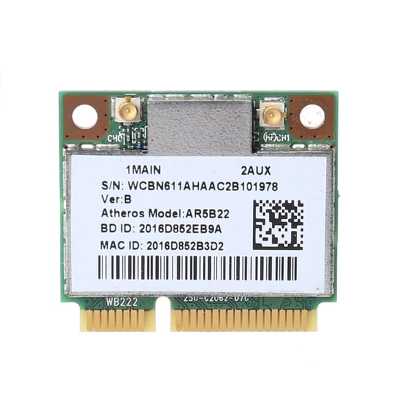 Half PCIe 300M WLAN Wifi Card Adapter AR9462 AR5B22 WB222 for PC Computer Laptop