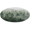 thumbnail image 5 of Aesthetic Foggy Mountain View Painting Trees Round Carpet Circle Rug Outdoor Patio Area Rug Washable Large Area Rugs Hallway Room Decor Fitness Mats, 5 of 8