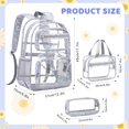 thumbnail image 2 of Mochila transparente ACESAK Daisy para niñas con bolsa de almuerzo, juego de 3 piezas, 2 of 7