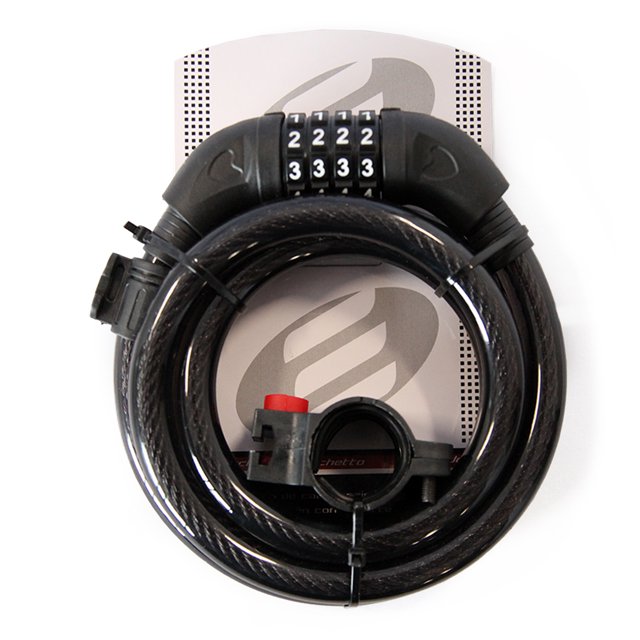 Candado Cable Espiral D/Combinacion Numérica 15x1500mm ELITE BY BENOTTO