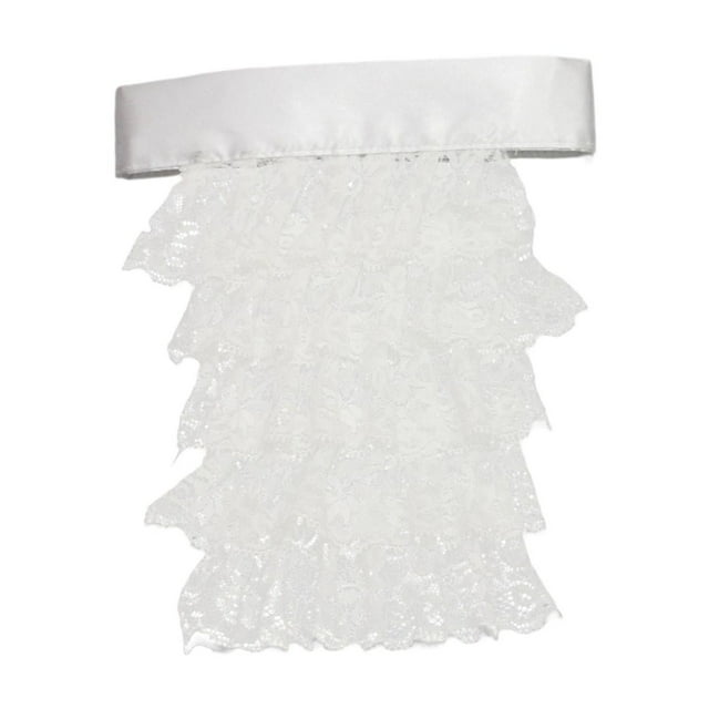 MERIGLARE Ruffle Collar Steampunk Stylish White Versatile False Collar Stage 5 Tier