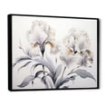 thumbnail image 2 of Designart "Monochrome Beauty: Irises" Irises Floater Framed Wall Art Living Room, 2 of 5