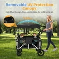 thumbnail image 5 of DEYGIA Stroller Wagon for 2 Kids, All-in-One Foldable Wagon Stroller, Black, 1 Count, 5 of 7