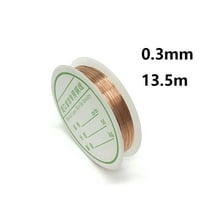 DESIGNICE 1 Roll Beading Cord Jewelry Making Copper Wire 0.3MM