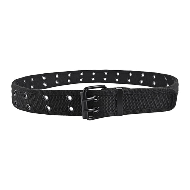 Cinturón con Ojales Dobles Sunnimix Cinturón Informal Estético de Lona 120cm Negro