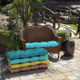 thumbnail image 6 of ARDEN Outdoor Wicker Settee Cushion 41.5 x 18, Pool Blue Leala, 6 of 11