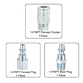 thumbnail image 2 of Unique Bargains Kit Coupleur et Prise (5 Pcs), 1/4 Pieds NPT Raccord Rapide Industriel Mâle/femelle, 2 of 4