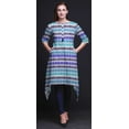 thumbnail image 2 of Bimba Blue Shibori Tie-Dye Indian Tunic Tops For Girls Printed Casual Top For Women Ethnic Kurti XXX-Large, 2 of 6