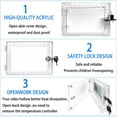 thumbnail image 5 of Caja de bloqueo de termostato Universal con llave, protector de termostato grande transparente para termostato en la pared, protector de termostato, cubierta de termostato compatible, 5 of 5