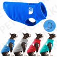 thumbnail image 2 of Winter Outdoor Dog Clothes Fleece Dog Vest Jacket For Small Medium Dogs French Bulldog Puppy Dog Cat Clothes With Drawstring Dark blue M, 2 of 5