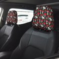 thumbnail image 4 of 2 PCS Car Headrest Cover, Red Mushrooms print Soft Car Seat Head Rest Cover Protector Interior Car Accessories Seat Covers for Cars Truck Auto Only Covers, 4 of 8