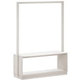 thumbnail image 6 of Clothes Rack with Shoe Storage White 113x40x157.5 cm Solid Wood Pine, 6 of 9