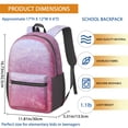 thumbnail image 3 of 17 Inch Lightweight Backpack,PVC Waterproof Oxford Fabric, Ergonomically Designed, with Large Capacity, Frozen Aesthetic Pattern, 3 of 5