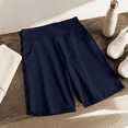 thumbnail image 3 of Women’s High Waisted Bermuda Shorts with Pockets, Stretch Casual Long Shorts, Soft Comfortable Athletic Workout Shorts for Yoga, Running, Lounge and Everyday Wear, 3 of 9