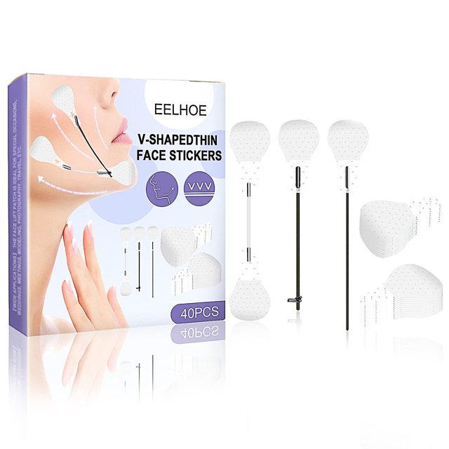 Face Lift Tape 40pcs Face Tape Lifting Invisible Thin Face Stickers V-face Sticker Lift Chin Tape Make-up Face Lift Tools