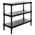 thumbnail image 3 of SAFAVIEH Rafiki Amish Black Wood Console Table with Shelf (33.8 in. W x 13.8 in. D x 29.5 in. H), 3 of 7