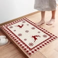 thumbnail image 4 of kladzum Christmas Doormat Velvet Rugs 23.6"x15.7" Nonslip Foot Mat Christmas Tree Decoration Door Mat Small Carpet Living Room Bedroom Bathroom Floor Mats, Xmas Holiday Decor, 4 of 6
