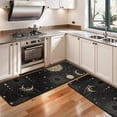 thumbnail image 3 of Kitchen Rugs Sets Of 2,Black Gothic Sun Moon Star Pattern Anti Fatigue Kitchen Mat Rugs Non Slip Washable,Decorative Kitchen Floor Mats for Kitchen,Sink,Laundry,17"x47"+17"x47", 3 of 5
