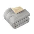 thumbnail image 5 of Casa 7-Piece Solid Reversible Comforter Set With BONUS Sheets , Light Grey, Queen, 5 of 7