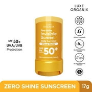 LUXE ORGANIX Zero Shine Invisible Screen Daily Sun Stick SPF 50 17g