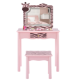 thumbnail image 4 of Hassch 23.6 Inch Vanity Desk with Detachable Mirror and LED Lights, Makeup Table with Stool and Storage Drawer for Bedroom, Easy Assembly, Pink, 4 of 8
