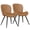 Brown, variant on MOONMISS Dining Chairs Set of 2, Upholstered Kitchen Chairs with Backrest and Metal Legs,Dark Gray
