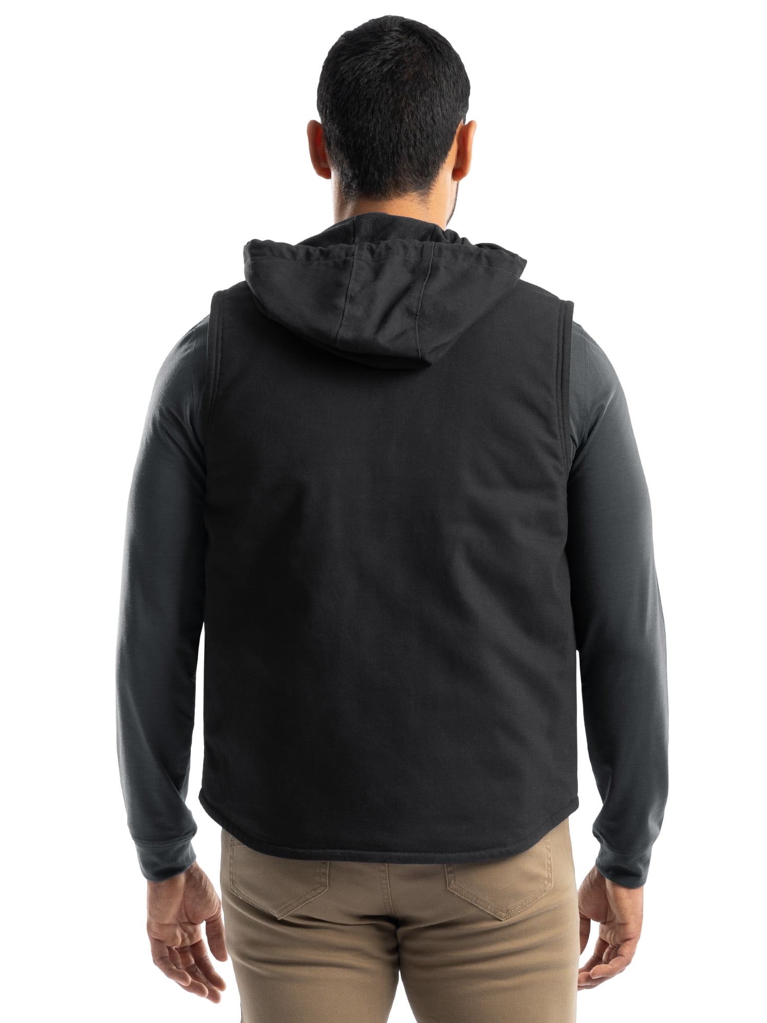 Wrangler Workwear Men's Durable Quilted Lined Hooded Duck Work Vest, Size S-5XL