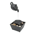 thumbnail image 3 of Desktop Water Fountain, Battery Power Supply Floating Teapot Waterfall Tabletop Decoration Relaxation Compact with Stones for Bedroom, 3 of 8