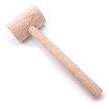 Wooden Mallet, Manual Ice Hammer Mallet Beech Solid Carpenter Wood Hammer Woodworking Hand Tool