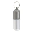thumbnail image 2 of Botella de tableta a prueba de agua Caja De Píldoras Llavero Impermeable Sola Cámara Organizador De Píldora De Aluminio Para Viajes Al Camping Senderismo Playa Pesca Jo - Gris l,, 2 of 7