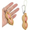 thumbnail image 1 of LISHI 2 Pack Fidget Toy Squeeze Peanut Keychain Stress Relief Bean Keyring Backpack Ornament, 1 of 5