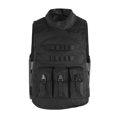 thumbnail image 2 of Chaleco táctico militar cuatro en uno, chaleco protector de asalto de combate de Paintball de nailon BK, 2 of 10