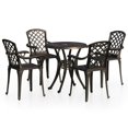 thumbnail image 2 of vidaXL Ensemble Bistro 5 Pcs Aluminium Coulé Bronze, 2 of 12